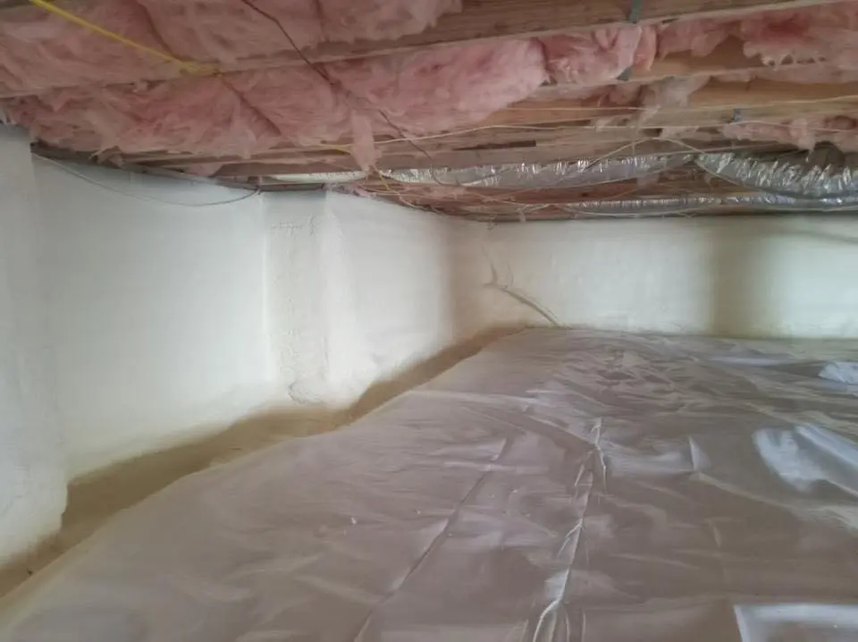 Crawl space encapsulation with closed-cell spray foam for Attic Insulation in Otsego